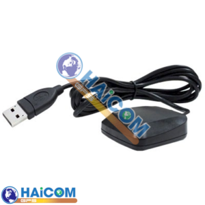 Antena GPS USB HI206 de la marca HAICOM para Interior y Exterior con base magnética, conexión USB ideal para utilizar en soportes informáticos compatible con cualquier software de navegación