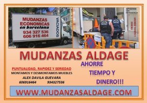 MUDANZAS "ALDAGE" TELEFONO 6069164664 934327536