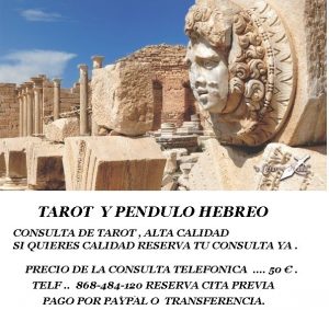 TAROT IMPERIO  Y PENDULO HEBREO , SERIO Y PROFESIONAL