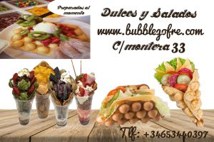 Bubble Waffle con Nutella en Madrid