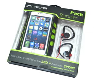 Pack Runner (Funda deportiva con LED + auriculares)