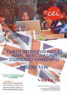 Cursos intensivos de INGLÉS A1-A2 y FRANCÉS B2 con regalo de 1 curso online de inglés