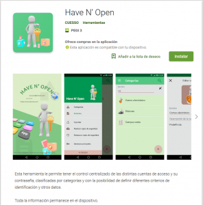 Have N' Open (aplicación Android)
