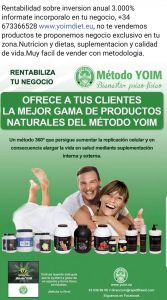 Comercial Delegado Yoim para hacer Consultores nutricionales en centros de estetica, deportivos, nutricion, herboristerias, farmacias