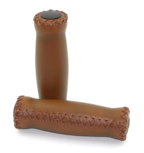 Puños Antiguos Tipo Piel Cosidos Old Bike Leather Type Grips