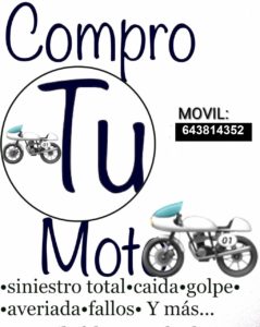 Compro Motos España! Siniestro,averia,golpe,daños,accidentada y Mas