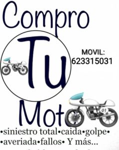 Compro Motos España: siniestro,accidentadas,daños,averia,rota,golpe y Mas