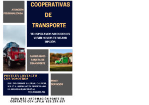 COOPERATIVA – ALQUILER TARJETA TRANSPORTE – CAMIONEROS