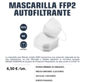 MASCARILLA FFP2 / KN95  AUTOFILTRANTE
