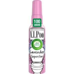 Air Wick V.I. Poo spray pre uso WC ambientador anti olores Lavender Superstar 100 usos