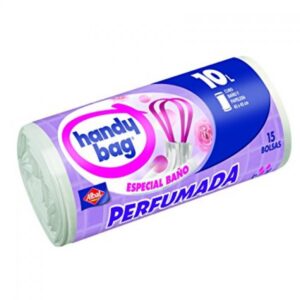 Albal Handy Bag bolsas de basura antigoteo, resistentes y perfumadas baño 10 Litros 15 Unidades