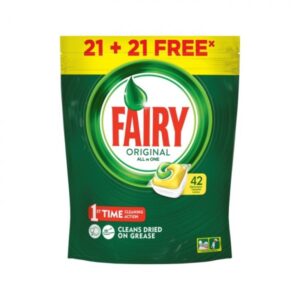 Fairy Original All in One pastillas detergente lavavajillas a máquina 42 Unidades