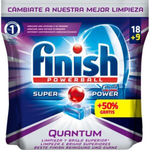 Finish Powerball Quantum Super Power Calgonit detergente lavavajillas en pastilla 27 Unidades