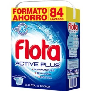 Flota Active Plus detergente en polvo ropa para lavadora 84 Lavados