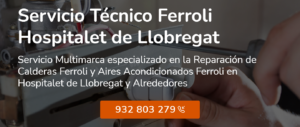 Servicio Técnico Ferroli Hospitalet de Llobregat 934242687