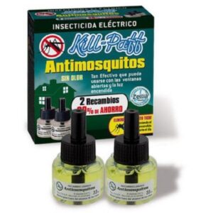 Kill-paff insecticida antimosquitos recambio para aparato eléctrico difusor 2 Unidades
