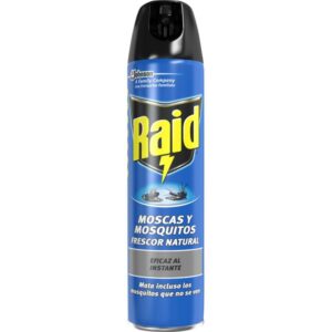 Raid insecticida moscas y mosquitos frescor natural spray 600 ml