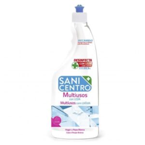 Sanicentro limpiador multiusos con lejía hogar y ropa blanca recambio spray 750 ml