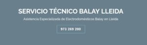 Servicio Técnico Balay Lleida 973194055