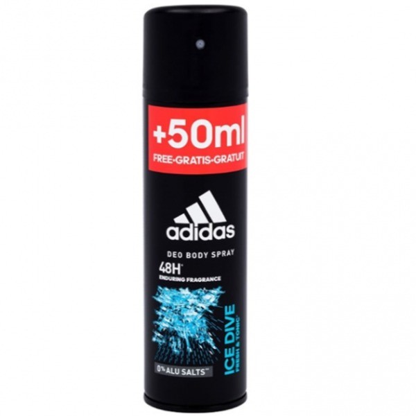 N1 (#ID:54259-54257-medium_large)  Adidas Ice Dive 48h desodorante hombre Body Spray 200ml de la categoria Perfumes y fragancias y que se encuentra en Madrid, new, 1,63, con identificador unico - Resumen de imagenes, fotos, fotografias, fotogramas y medios visuales correspondientes al anuncio clasificado como #ID:54259