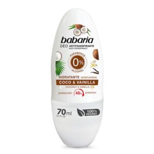 Babaria Coco y Vainilla desodorante hidratante antitranspirante roll-on 70 ml