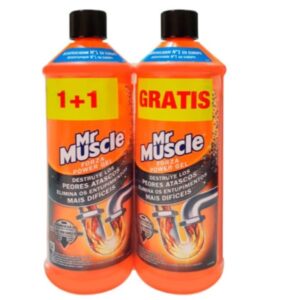Mr. Muscle Forza Power Gel desatascador tuberías, fregaderos, lavabos y desagües 2 x 1 Litro