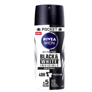 Nivea Men Black & White Invisible Original desodorante hombre antitranspirante pocket spray 100 ml