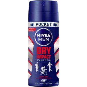 Nivea Men Dry Impact desodorante hombre antitranspirante pocket spray 100 ml
