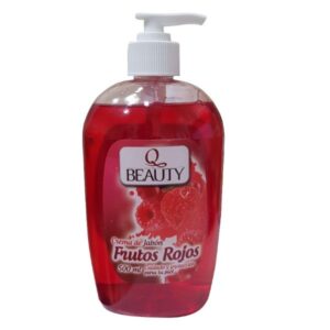 Q Beauty Frutos Rojos crema de jabón líquido de manos con dosificador 500 ml