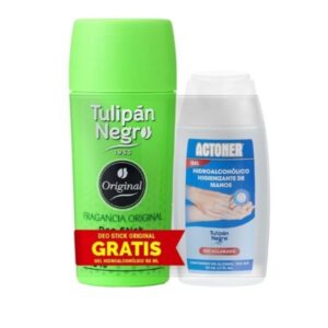 Tulipán Negro Original Fresh Skin desodorante en stick 75 ml + gel hidroalcohólico Actoner 50 ml