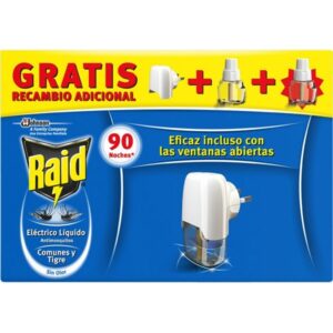 Oferta Raid Eléctrico Líquido Aparato + Recambio + 1 recambio gratis