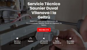 Servicio Técnico Saunier Duval Vilanova i la Geltrú 934 242 687