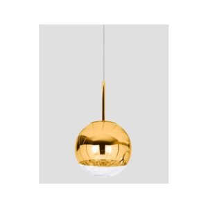 Lámpara CERCHIO, colgante, cristal, dorado – transparente, 25 cms de diámetro