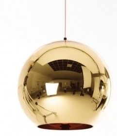 Lámpara HITO, colgante, cristal, dorada, 30 cms de diámetro