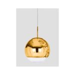 Lámpara CERCHIO, colgante, cristal, dorado – transparente, 30 cms de diámetro - Malaga
