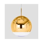 Lámpara CERCHIO, colgante, cristal, dorado – transparente, 40 cms de diámetro - Malaga