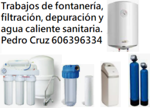 Trabajos de fontanería, filtración, depuración y agua caliente sanitaria