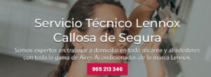 Servicio Técnico Lennox Callosa de Segura 965217105