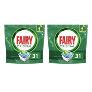 Fairy Original cápsulas detergente lavavajillas a máquina All in One 62 Unidades