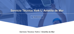 Servicio Técnico York L’Ametlla de Mar 977208381