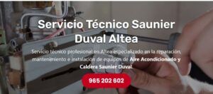 Servicio Técnico Saunier Duval Altea Tlf: 965217105