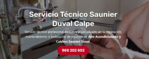 Servicio Técnico Saunier Duval Calpe Tlf: 965217105
