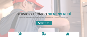 Servicio Técnico Siemens Rubí 934242687