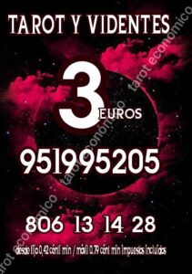3 EUROS TAROT Y VIDENTES 806 DESDE 0.42 €/MIN