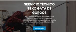 Servicio Técnico Beko Gata de Gorgos 965217105