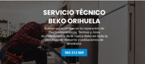 Servicio Técnico Beko Orihuela 965217105